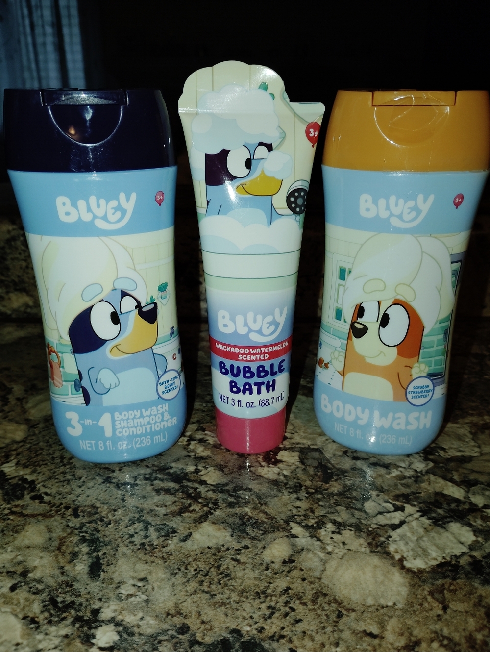✨ BRAND NEW Bluey 3‑Piece Bath Set ✨🧼 Perfect for kids & Bluey fans! Fresh, New